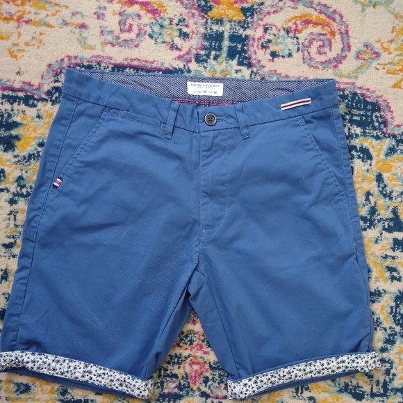 Denim Flower By Ricky Singh Mens Shorts 